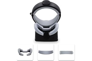 HUAYUWA Silicone VR Face Pad Ensemble d'accessoires pour Casque Oculus Rift S, 1 Housse de Protection en Silicone + 1 Coque Avant en Silicone + 1 Coque arrière en Silicone (Gris)