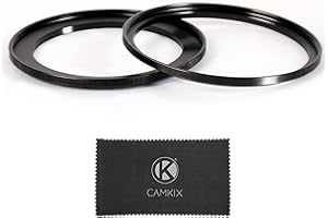 Camkix 77-82mm (2 Pcs) Step-Up Filter Ring Adapter, 77mm to 82mm - Set of Stepup Rings for 77mm Lens - Install 82mm ND CPL UV Lens Filter - Camera Lens Adapter 77-82mm - Accessories Photography
