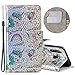 Price comparison product image QFUN Wallet Case for Huawei P30 Lite with Glitter Pattern, Bling Iridescent Design Magnetic Stand PU Leather Case with Card Holder Shockproof Folio Flip Cover and Screen Protector - Rainbow Unicorn