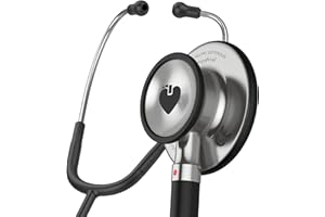 SPENGLER Magister II, Stetoscopio per diagnosi medica, testina doppia in acciaio inossidabile, comodo, qualità acustica molto elevata, polivalente (Silver Edition)