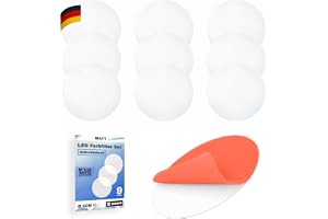KROPP självhäftande diffusorfolier för LED-lampor, opalfilm mot bländning, ⌀ 50 mm, 9 st