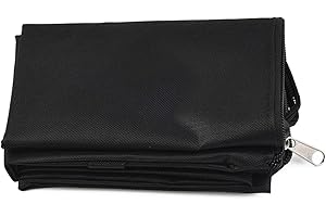 QOXEZY Blower Leaf Vacuum Bag, Leaf Bag For Garden Vacuum, Titanium Thread Sewn, Low Damage Rate, Replacement Leaf Blower Storage Bag, Waterproof Leaf Blower Vacuum Bottom with Zippered(Black)