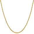 Fashion Frill Designer Golden Chain Thin Light Weighted Gold Plated Gold Chain For Girls Women Men Boys 28 Inches