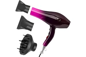 JOOAYOU Asciugacapelli Professionali, phon capelli da 3000 Watt, Phon Con Diffusore - 2 Velocità e 3 Impostazioni di Calore,Phon capelli Adatto per la Casa e il Salone di Bellezza