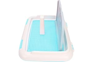 GATUXE Toilettes pour Chien, Toilettes d'intérieur pour Chat et Chiot avec Mur simulé pour Chiens mâles pour Petits Chiens(Bleu)