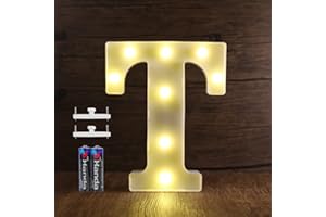 SMOTOT LED Buchstaben Lichter Alphabet Lampe Buchstabe Beleuchtung Lampe Beleuchtete Nachtlichter Dekoration für Geburtstag Weihnachten Hochzeit Party Valentinstag mit 2AA Batterie Spurlose Haken