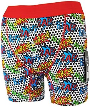 MENS ELASTICATED BOXER SHORTS TRUNKS BRIEF UNDERWEAR FOOTBALL COMIC FUNNY S - XL (L, Mulicolour comic strip)