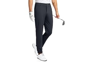Elegancity Mens Golf Trousers Slim-Fit Stretch Golf Pants Casual Outdoor Jogging Trousers Chino Sports Jogger with Pockets S-XXL