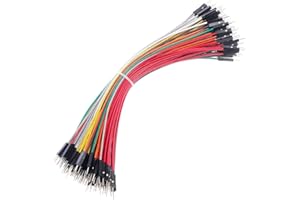 Bestlus Breadboard Jumper Wires 20AWG, Exclusives, 10 Colores, Paquete de 120, Cables de Puente de Cabeza Cuadrada de 0,1 Pulgadas para Arduino Raspberry Pi (20CM / 7.9'', Male-Male, 20CM)