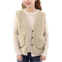 Kinder Fleeceweste Mit V-Ausschnitt - Warme Teddyweste Für Jungen & Mädchen