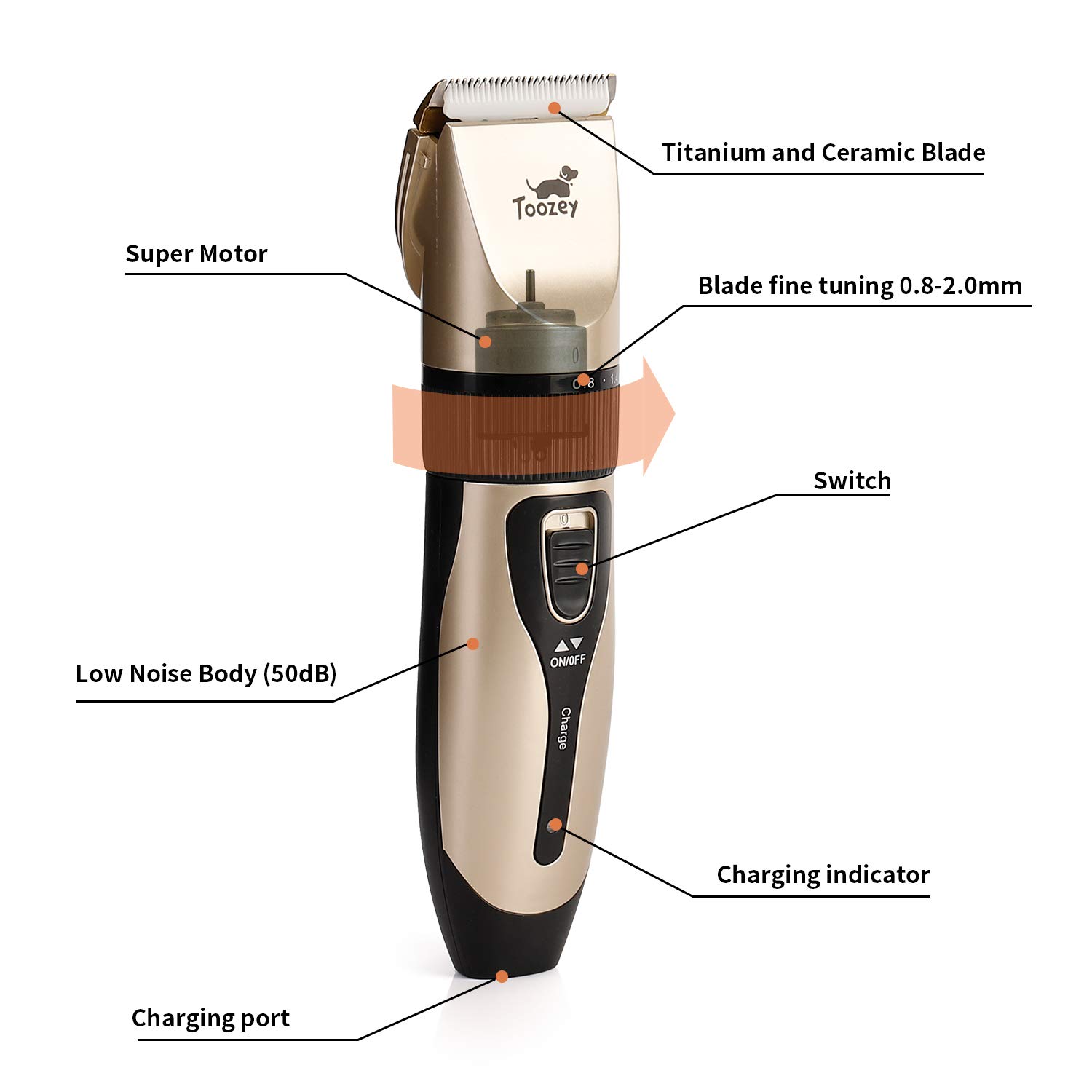 Toozey-Tondeuse-Chien-Chat-pour-Poil-LongsEpaisCourtsBoucls-Kit-Tondeuse-de-Toilettage-Silencieux-sans-Fil-Rechargeable-pour-Tous-Les-Animaux-E-Book