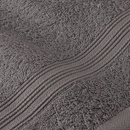 NatureMark NM-HT0817 Frottier Gästetücher, 12-er Pack, 30 x 50 cm, 100% Baumwolle, anthrazit / grau - 2