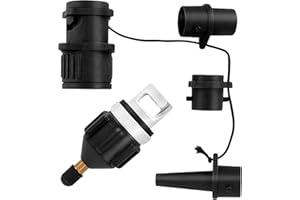 BIBITI Adaptateur Sup pour compresseur, accessoires de pompe de stand up paddle, bateau pneumatique, valve de pompe à air, kayak, pagaie de support, adaptateur de valve de moteur