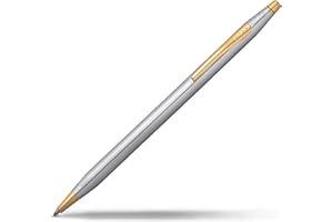 CROSS Classic Century Medalist - Stylo bille rechargeable - Pointe medium - Plaqué or 23 carats - Écrin classique et recharge incluse