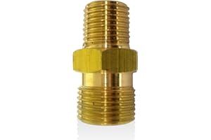INTERGAS 3/8" LH Male Brass Gas Adapter x 1/4" RH Male Connector for LPG, Propane & Butane – Universal Durable Gas Fitting for Regulators, Hoses, Torches, BBQ, Camping & Outdoor Gas Equipment