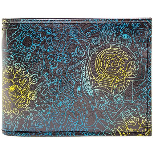 Preisvergleich Produktbild Rick and Morty Alternative Abmessungen Blau Portemonnaie Geldbörse