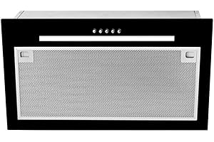 TEKA Campana Extractora Integrada 55 cm con Motor de Doble Turbina - 3 Velocidades - Barra de Iluminación LED - Integrable en Muebles de Cocina - Color Negro - GFG 2