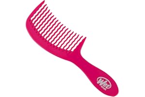 WET BRUSH Cepillo mojado Peine para el cabello Desenredante Diseño de peine de dientes ondulados (rosa)