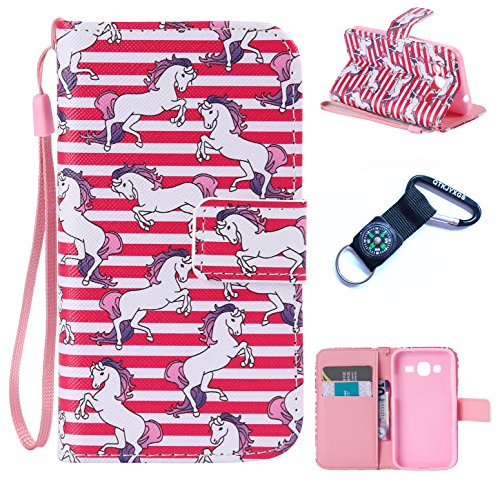 spécifications Coque pour Samsung Galaxy Core Prime (SM-G360 / SM-G360F) Silicone PU Bumper Unique Design Souple PU Soft Cover Effacer Clair transparent Etui Housse Case (+Outdoor boussole trousseau) (4)