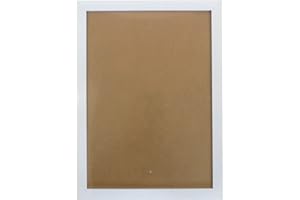 Pracht Creatives Hobby 6036-40111 Bilder-Rahmen weiß, ca. 33 x 44 cm groß, schlichter Rahmen mit Plexiglas und Haken zur Befestigung an der Wand