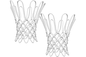 KLINK Red para Canasta de Baloncesto Basket 12 Bucles Repuesto 12 Lazos Tamaño Reglamentario para Cestas Estándar Aro de 12 Ganchos