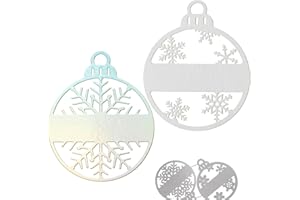 GEBETTER 2Pcs Matrice Découpe Noël Métal en Forme de Boule Noël Pochoir Cutting Dies Bricolage Artisanat