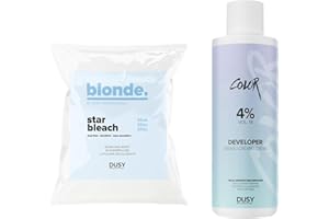 Dusy Star Bleach Blondierpulver 500g im Beutel + Dusy Professional Creme Oxyd 1000ml 4%