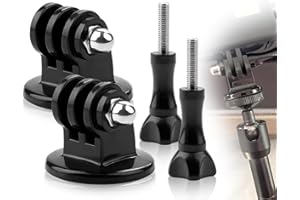 KAPSING Zestaw 2 adapterów do montażu tripod ze śrubami, akcesoria montażowe do kamer sportowych, kompatybilne z GoPro Hero 10/9/8/7/6/5