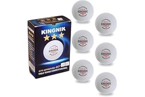 Table tennis balls. pingpong balls. beerpong balls. ITTF approved KINGNIK brand Premium 3 star 40+ plastic (competition ping pong ball) 6 BALLS PER BOX.