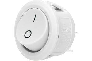 Miratic Kippschalter 230V, 6/10A – Zuverlässiger Wippschalter für zuverlässige Schaltungen und Steuerungen (Weiss)