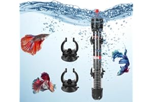 yotutun Aquarium Heizung, 50w Aquarium Heizstab Einstellbar mit 2 Saugnäpfen Einstellbar Temperatur Aquarium Heizer mit Thermostat Regelheizer für Fischtanks und Aquarium (50L)