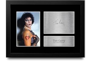HWC Trading FR A4 Tim Curry Rocky Horror Picture Show Regali Stampati Autografo Firmato Immagine Per Gli Appassionati Di Memorabilia Di Film - A4 Framed