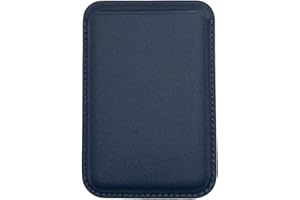 AMAZTECH Cartera Magnética de Cuero Compatible con MagSafe para iPhone 15, iPhone 14, iPhone 13 iPhone 12 Pro Pro MAX Plus Mini, Billetera Tarjetero Almacenamiento 3 Tarjetas (Azul Marino)