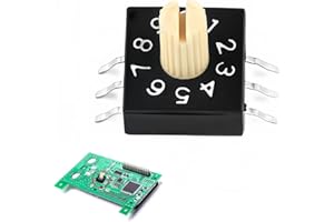 FUNVER Interrupteur à Encodeur Rotatif RM3HAF-10, Interrupteur à Bouton-Poussoir Compatible avec Appareils Vidéo, Contrôleurs de Jeu, Accessoire Électronique Universel (Noir)