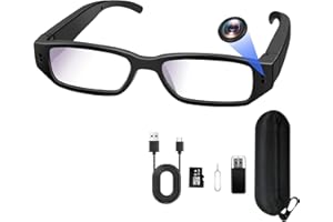YCCNIU Camara Oulta de Gafas, Gafas Cámara de Acción HD 1080P, Mini Camara Oculta Espia Soporta Toma de Foto y Video, Grabacion en Bucle, Tarjeta Micro SD de 16GB Incluida