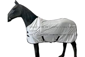 LEAFOREST 600D Horse Blanket Waterproof Breathable Standard Neck Horse Sheet Navy 81"