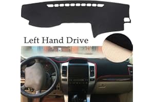 BENME Couverture de Tableau de Bord pour Toyota Land Cruiser Prado Lexus GX470 J120 2003-2009 Dash Mat Dashmat Protecteur de Tableau de Bord Dash Board Cover Tapis,Black