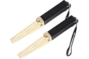 Newsmy 2 Pack Fire Door Gap Gauge Precision 0.2mm, Wedge Vernier Feeler Gauge Engineering Tools Ruler 1-15mm for House Engineering Inspection Flatness (Precision:0.2mm)