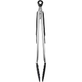 OXO - Good Grips OXO Good Grips silikon başlıklı 30 cm maşa | Tırtıklı kenarlar yiyecekleri g&uuml;venli tutar, saklama i&ccedil;in kilit
