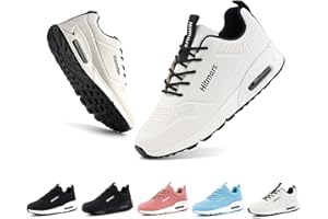 Hitmars Scarpe Ginnastica Donna Scarpe Running Leggere Pelle Sintetica Antispruzzo Cuscino d'Aria Antiscivolo Nero Blu Rosa Bianco EU36-EU42