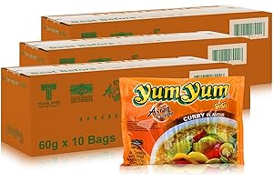 YUM YUM 30 x 60g Instant Nudeln mit CURRY Geschmack YumYum