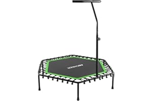 Profun Mini-Trampolin, Fitness, Indoor/Outdoor, verstellbarer Lenker & elastisches Seilsystem für Kinder/Erwachsene (maximale Belastung: 220 lbs)