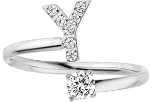 Purelei® Buchstaben Ring – Damenring aus langlebigem Edelstahl – Wasserfeste Ringe – Verstellbare Ringe von Größe 50 bis 60 – Modeschmuck für deinen individuellen Look