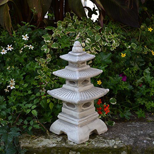 Herrliche Steinlaterne Pagode aus Steinguss, frostfest