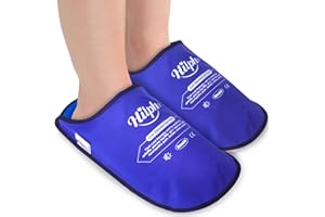 Hilph Foot Ice Pack Slippers for Plantar Fasciitis 2 Pack, Ice Pack Slippers for Hot Feet Cold Compression Therapy Gel Cooling Slippers for Foot Neuropathy, Swollen Feet, Diabetic Foot, Gout Relief