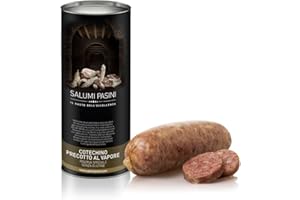 Cotechino Precotto al Vapore Salumi Pasini® | 500 gr | 100% Italiano | Senza Glutine e Lattosio