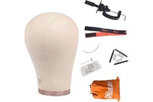 Xtrend 21 "-24" Tête de bloc en toile de liège pour faire de la tête trame/perruque/extension de cheveux rendant l'affichage styling tête de mannequin avec support(21inch)