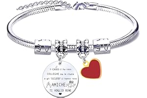 QTQTLP Regali Natale Collega Bracciale Colleghe Regalo Collega Regali di Ringraziamento per Colleghe Regalo per Donne Collaboratore Regalo Idee Regalo Collega Colleghe per Caso Amiche per Scelta