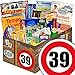 Produktbild 39. Geburtstag Geschenke Ostpakete - SPEZIALITÄTEN Box + Geschenkverpackung "Verkehrsschild 39" mit Ostmotiven + Geschenkset mit Rotkäppchen Sekt 0,2L, Brausepulver, Rote Grütze Himbeer uvm.. +++ Ostprodukt DDR Box als Geschenkkorb mit Kultprodukten der DDR ++ Geburtstagsgeschenk Ostpaket geschenk ideen für Männer Was schenken Männer Geschenke geschenke für Mutter Geburtstagsgeschenk geschenk ideen für Mutter geschenk für ihn