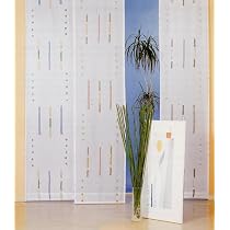 Fertiggardine Aus Voile, 240 X 55 Cm, Farbe Terra – Schiebegardine Mit Universalschienenband